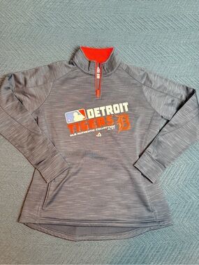 Majestic Detroit Tigers MLB Authentic Collection Quarter Zip Pullover Jacket XL